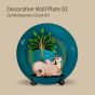 Ceramic Wall Plate with Holy Cow & Tree Design